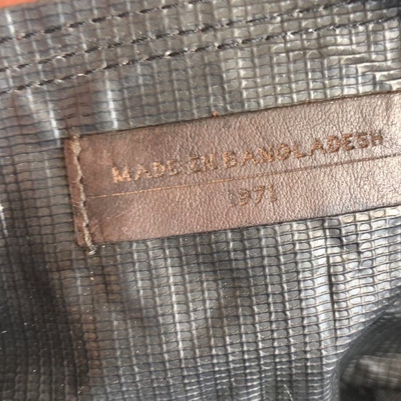 NWT Made in Bangladesh 1971 Small Brown Waxed Cotton Lined Tote - Picture 6 of 10